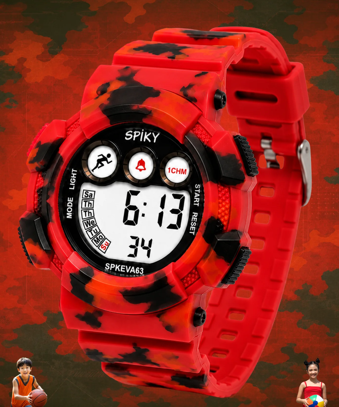 Spiky Spkeva63 Digital Sports Watch for Kids