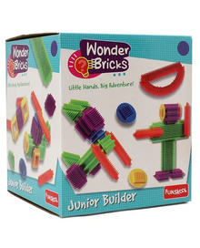 Funskool Wonder Bricks Junior Builder – 30 Piece Tactile Building Set for Kids Ages 3+