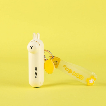 Mini Fan With Torch Keychain