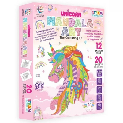 Ratna's Unicorn Mandala Art Colouring Kit