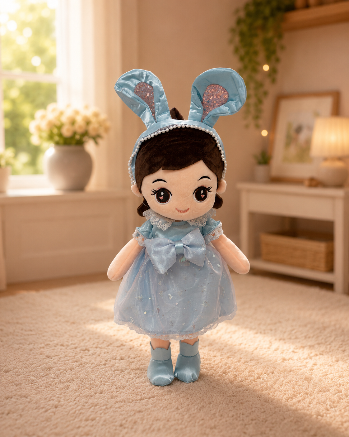 Bunny Ear Princess Doll Plush Toy 45cm