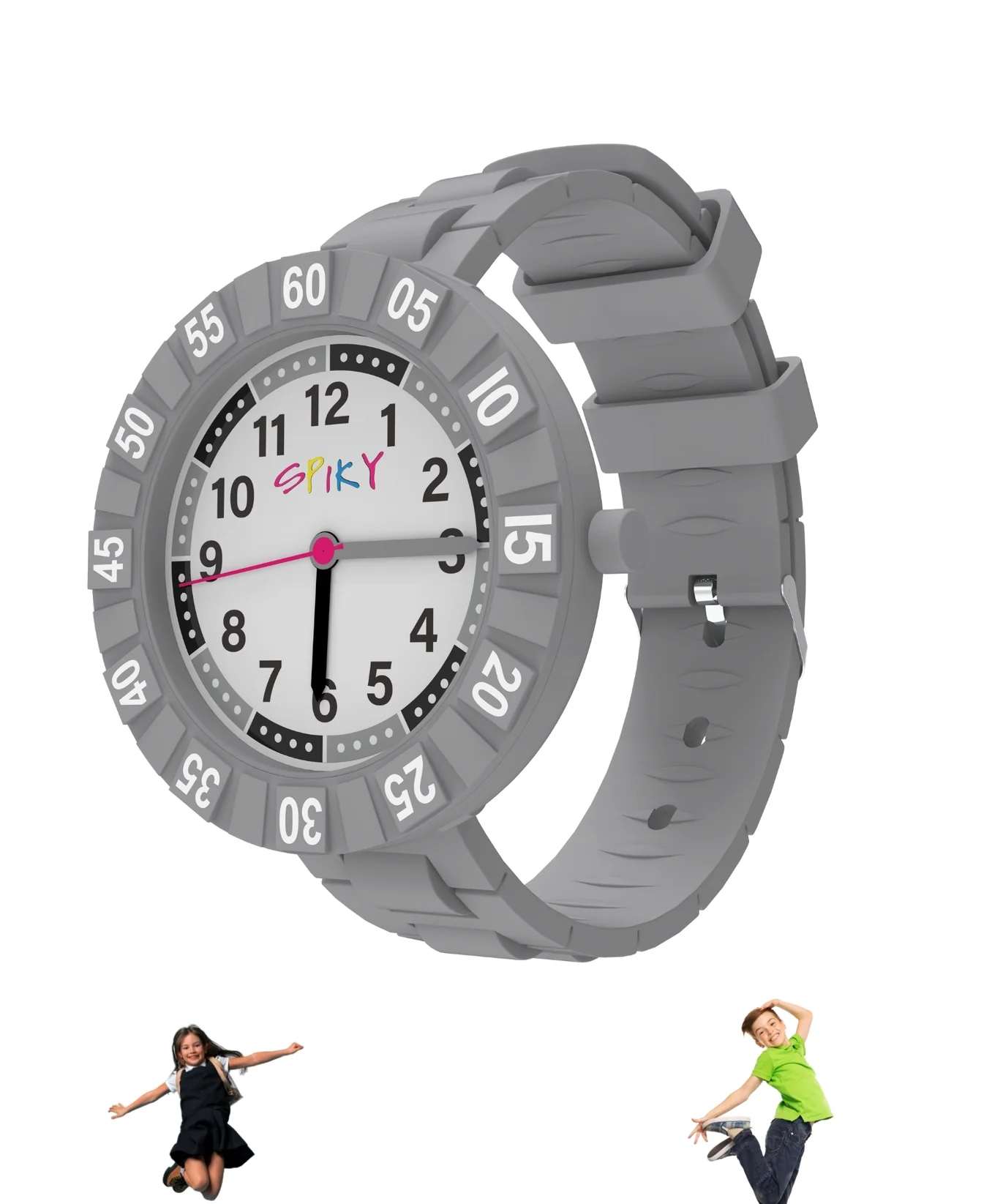 Spiky Kids Analog Watch Rotating Bezel and 30M Water Resistant