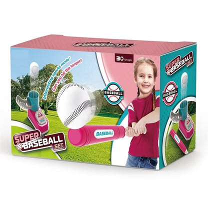 Super Baseball Set for Kids with Foot Pedal Ball Launcher and Bat