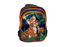 3D Tiger Jungle Print School Backpack