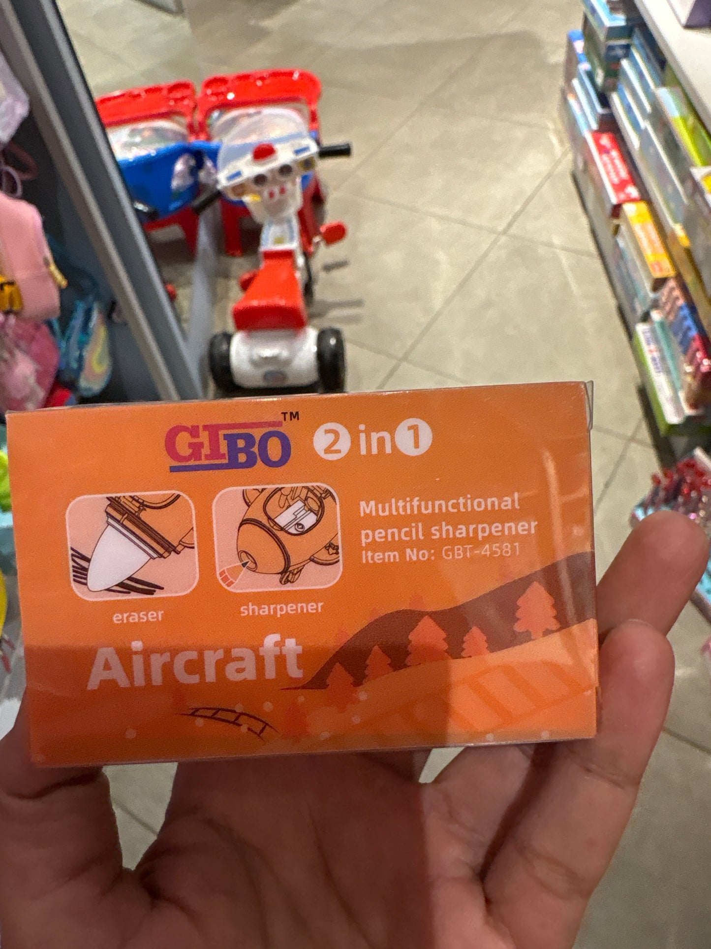 Aircraft 2 in 1 Eraser and Sharpener