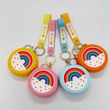 Girls Rainbow Silicone Coin Purse Keychain