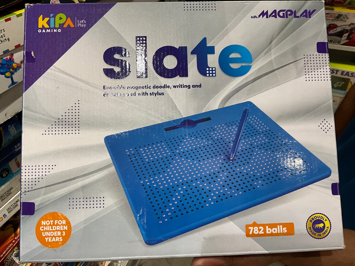 TollesfürKinder Magnetic Game for Children - Magic Board with Balls and Pen - Great Activity Children from 3 - The Magic Magnet Game for Stress-free Car Ride