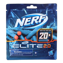 Nerf Elite 2.0 20-Dart Refill Pack, 20 Official Foam Darts for Elite 2.0 Blasters, Compatible with All Elite Blasters, Multicolor