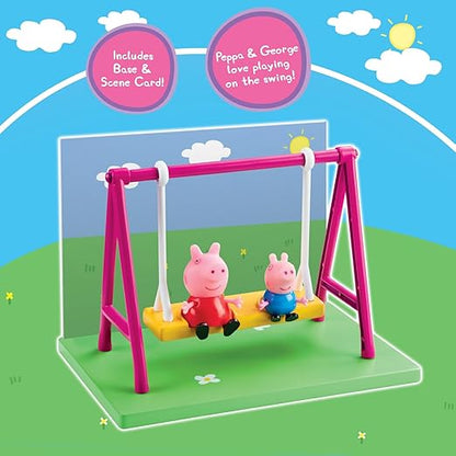 Peppa Pig's Playground Swing Themed Preschool Toy with Peppa Pig and George, 3Y+