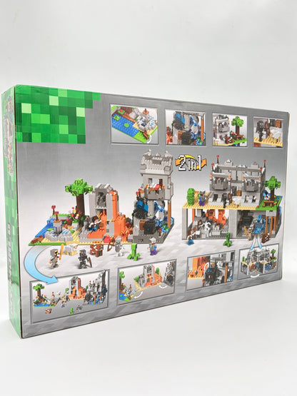 Brick My World Minecraft Mega Blocks 820 Pcs - 2 in 1 Building Set for Ages 6+