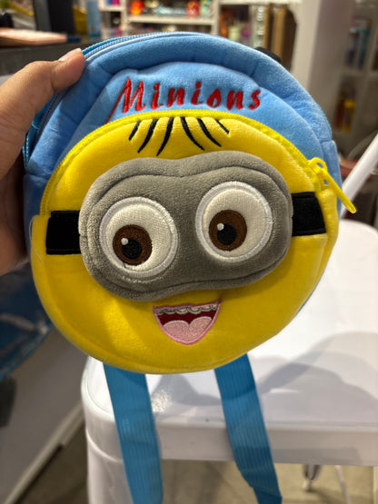 VnM Captain America and Minions Character Plush Sling Bag