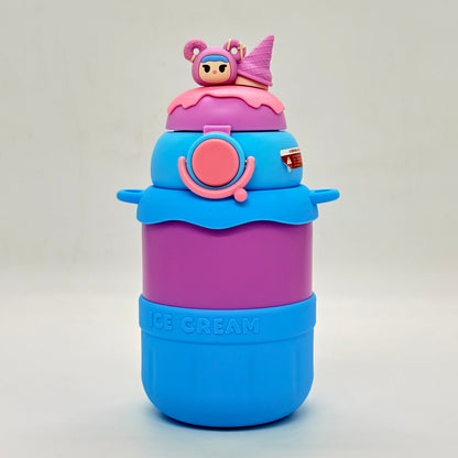 Ice Cream Steel Water Bottle - 550 ml