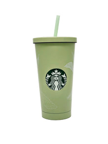 Starbucks Stainless Steel Cold Cup Tumbler with Straw – Matcha Green
