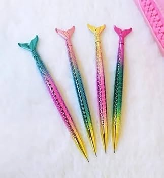 Metallic Rainbow Mermaid Fish Tail Mechanical Pencil