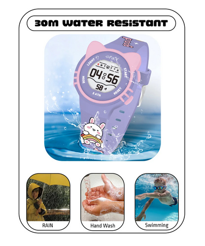 Spiky Spkeva17 Round Cat Shaped Digital Watch
