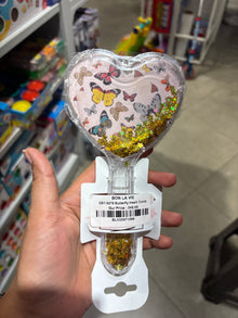 Heart Shape Butterfly Glitter Comb