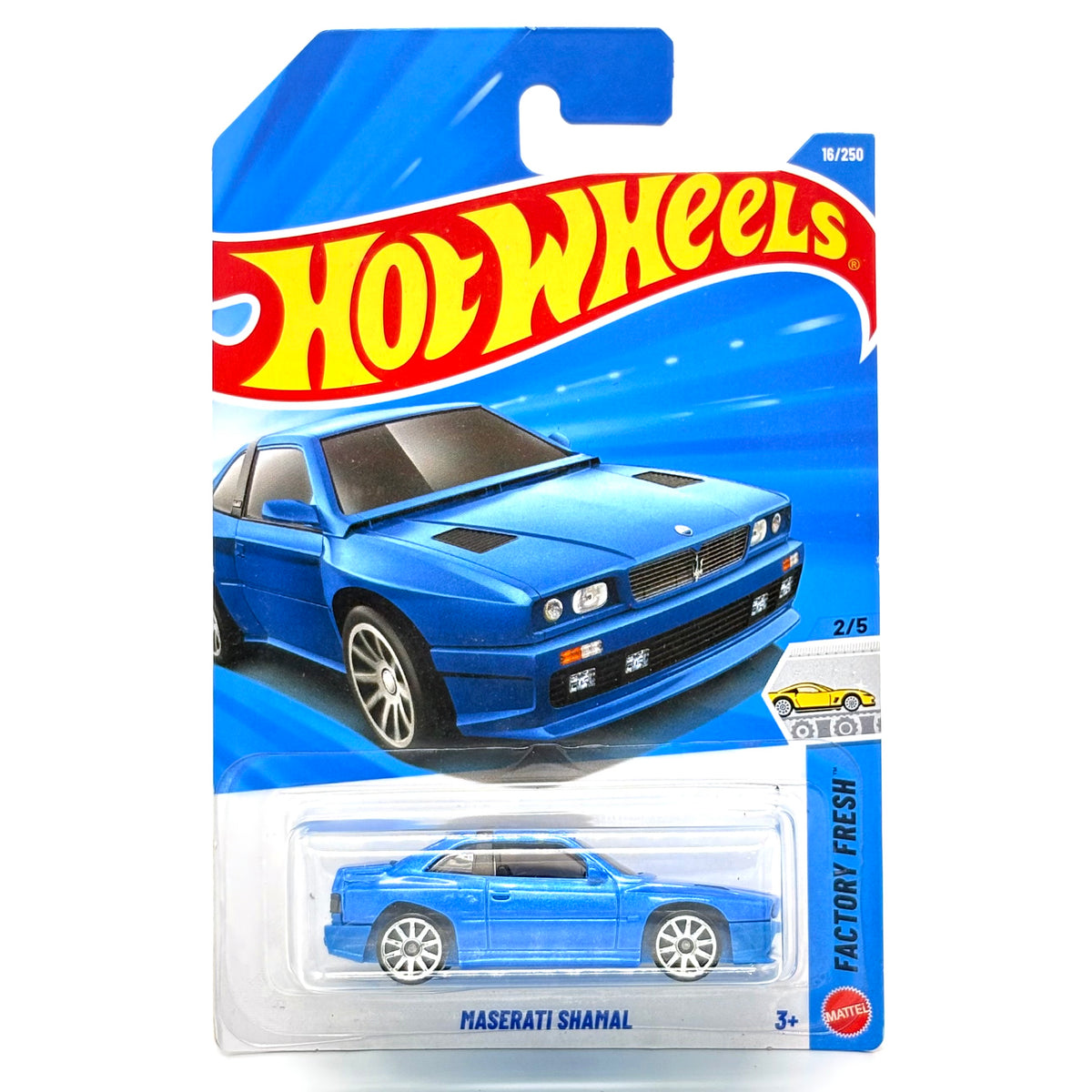 Hot Wheels Basic Mainline Car Maserati Shamal Blue