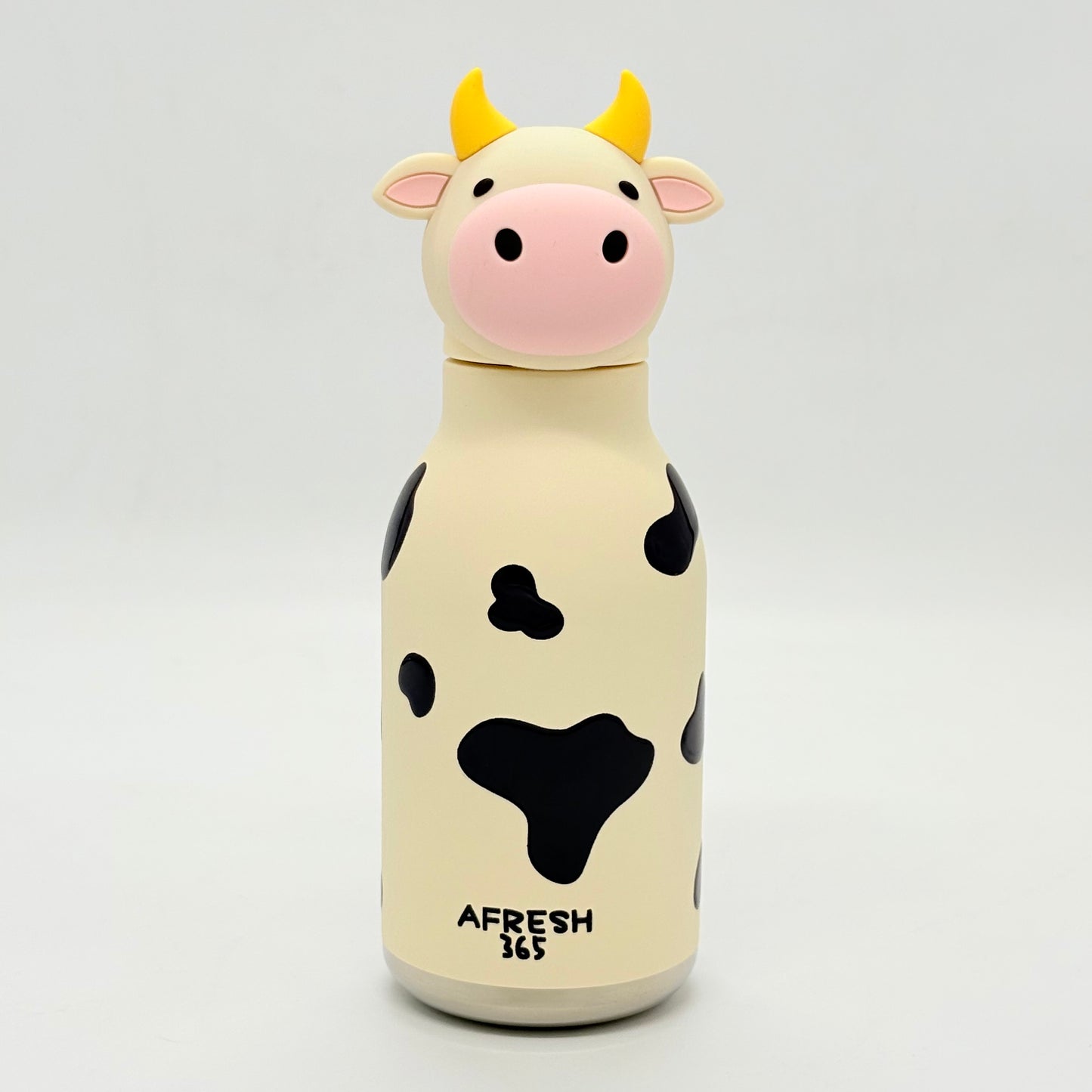 Cute Animal Insulated Bottle 450ml with Straw & Leak-Proof Lid
