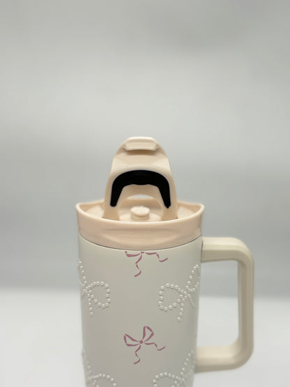 Bow Pearl Insulated Tumbler 1200ml with Straw