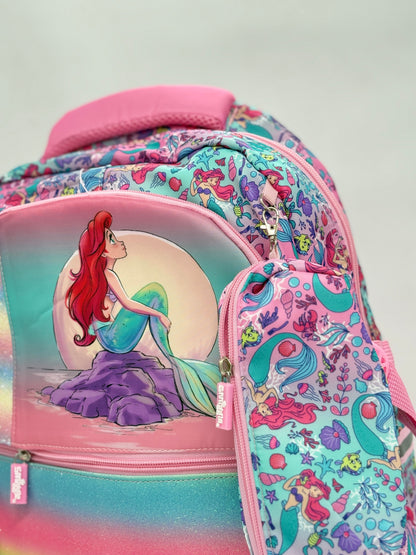 Smiggle Rainbow Mermaid School Backpack 40cm with Pencil Case