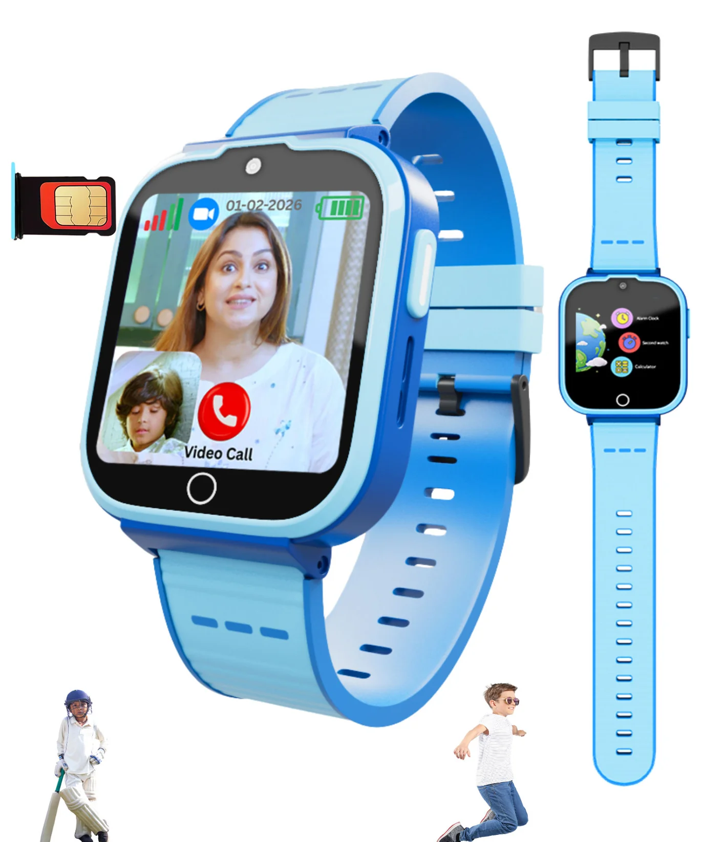 Spiky Cyclops 4g Voice Calling Kids Smartwatch