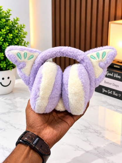 Cute Rabbit Folding Ear Muffs – Soft Plush Winter Wear
