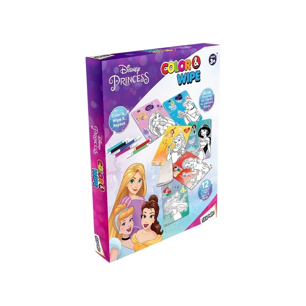 Skoodle Disney Princess Color and Wipe Reusable Art Kit