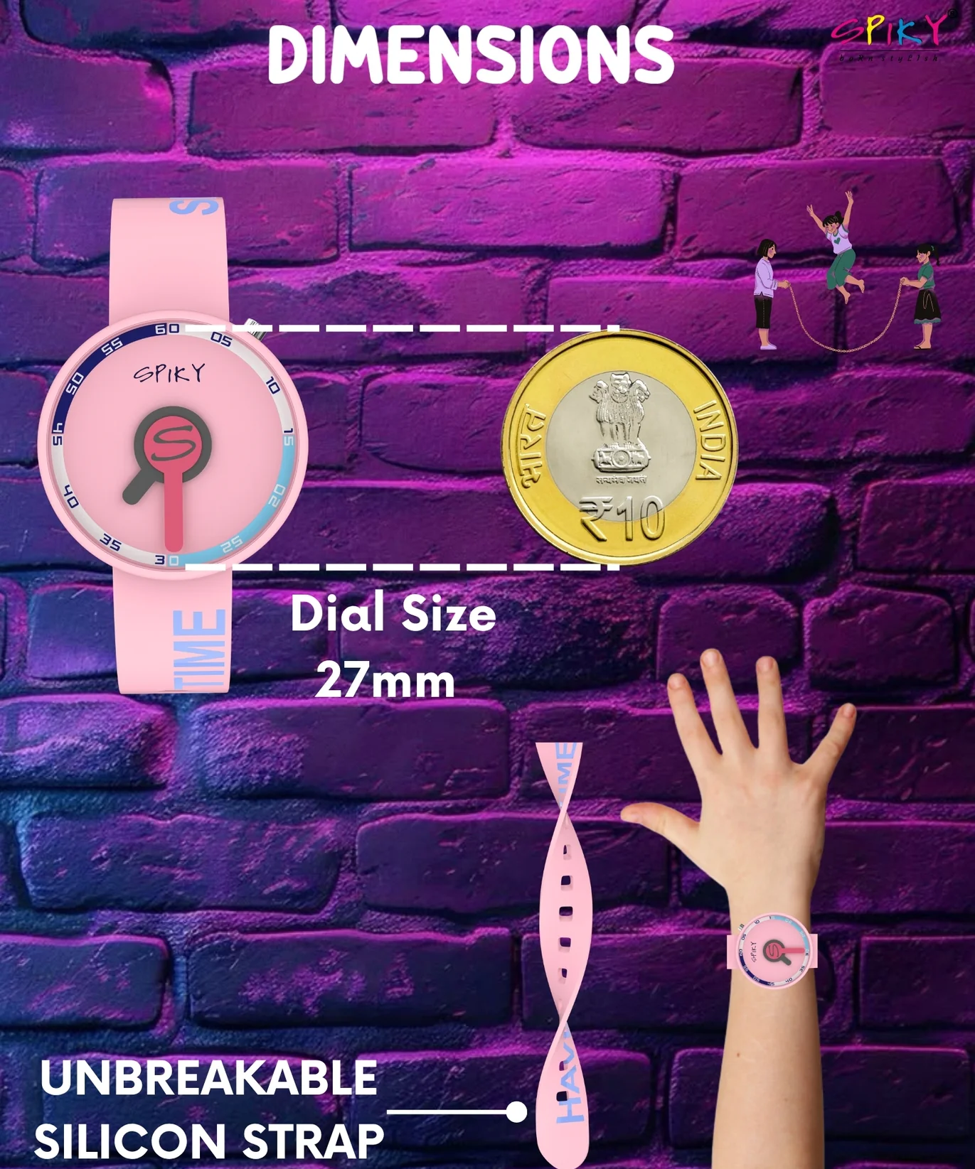 Spiky EVA33 Analog Watch
