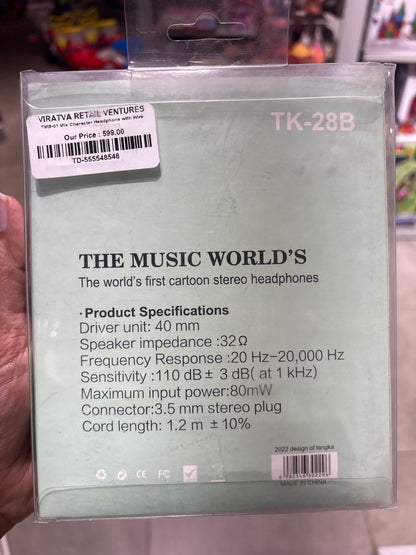 Mix Character Wired Stereo Headphones