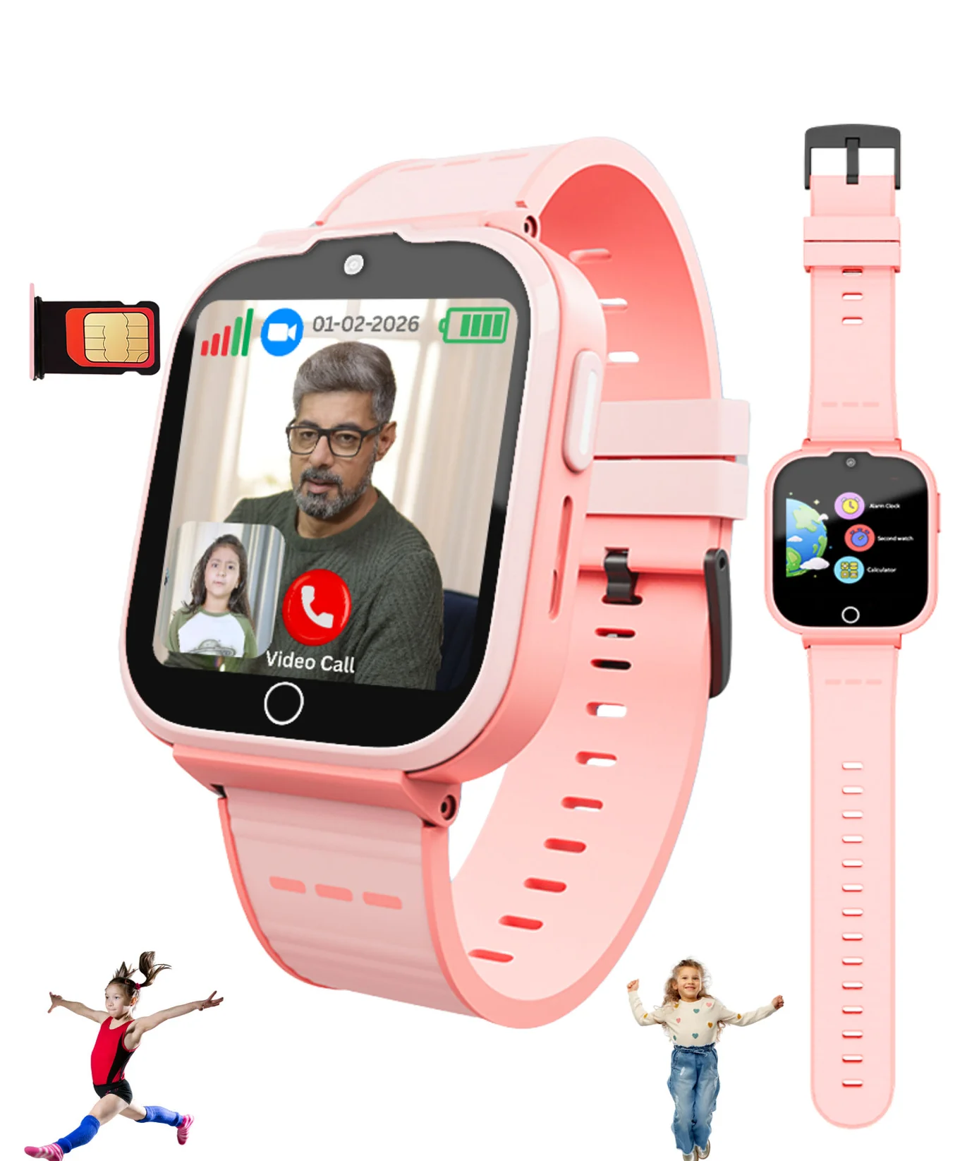 Spiky Cyclops 4g Voice Calling Kids Smartwatch
