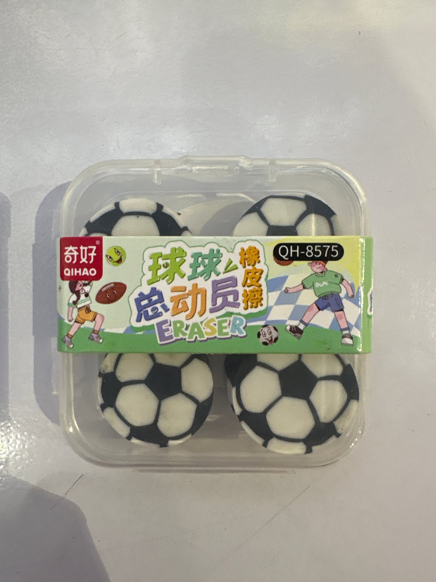Sports Ball Shaped Erasers Set of 10