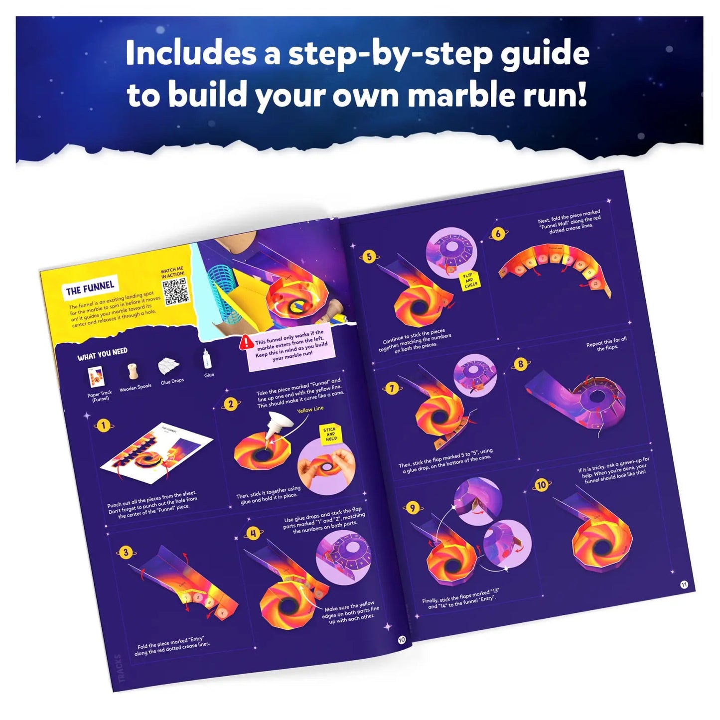 Skillmatics Marble Run Craft Kit - 50+ Pieces