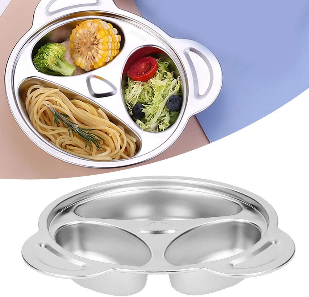 Panda Shaped Stainless Steel Divided Food Plate