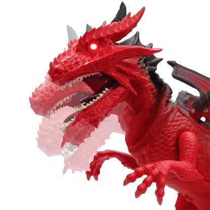 Dragon-I Mighty Megasaur Walking Dragon Toy with Lights and Sound - Red