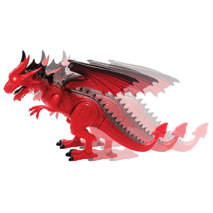 Dragon-I Mighty Megasaur Walking Dragon Toy with Lights and Sound - Red