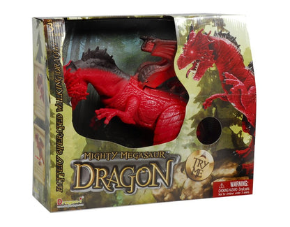 Dragon-I Mighty Megasaur Walking Dragon Toy with Lights and Sound - Red