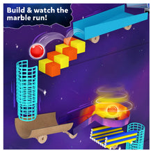 Skillmatics Marble Run Craft Kit - Run Through Space, 50+ Pieces STEM Activity