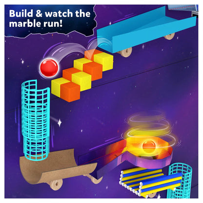 Skillmatics Marble Run Craft Kit - 50+ Pieces
