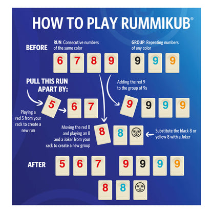 Funskool Original Rummikub Number, Classic Tile Game for Kids, 2-4 Players, Educational, Fun & Engaging, Perfect for Family Game Nights, Fast-Paced and Easy to Learn, Gift Set for Kids, Ages 7+ Years