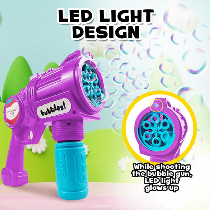 Rowan Bubble Blaster with Solution Bottle, Purple, 3Y+ | Soft Plush Toy for Kids | Cute, Safe & Gift-Friendly