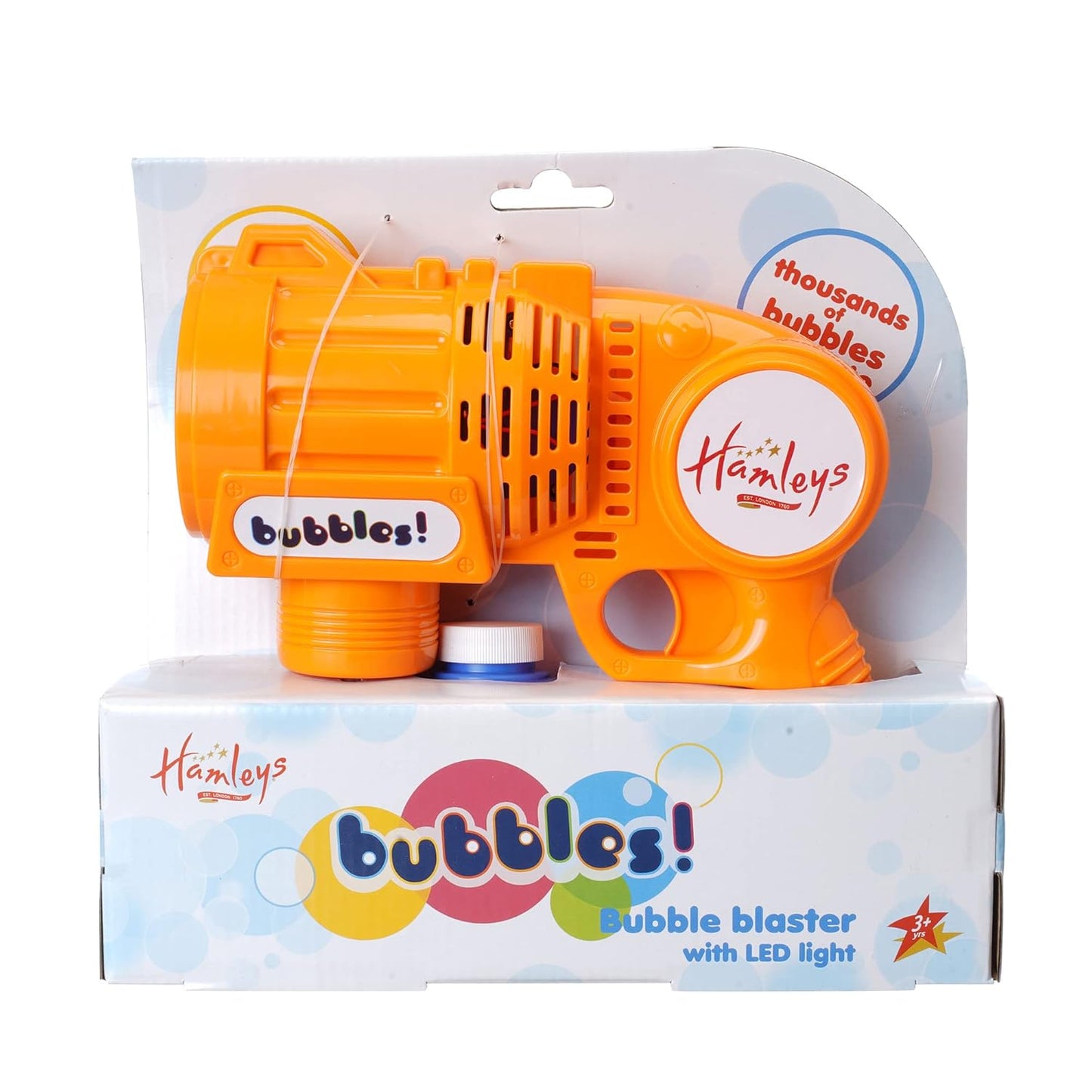 Rowan Bubble Blaster with Solution Bottle, Orange, 3Y+