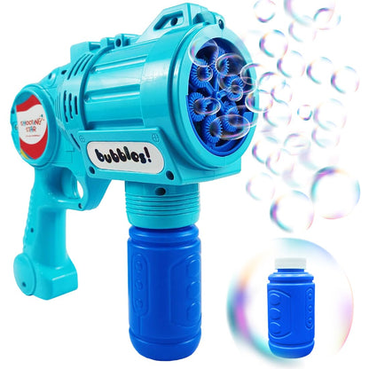 Rowan Bubble Blaster with Solution Bottle, Blue, 3Y+ | Soft Plush Toy for Kids | Cute, Safe & Gift-Friendly