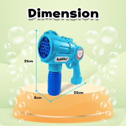 Rowan Bubble Blaster with Solution Bottle, Blue, 3Y+ | Soft Plush Toy for Kids | Cute, Safe & Gift-Friendly