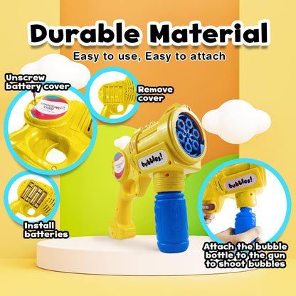 Rowan Bubble Blaster with Solution Bottle, Yellow, 3Y+