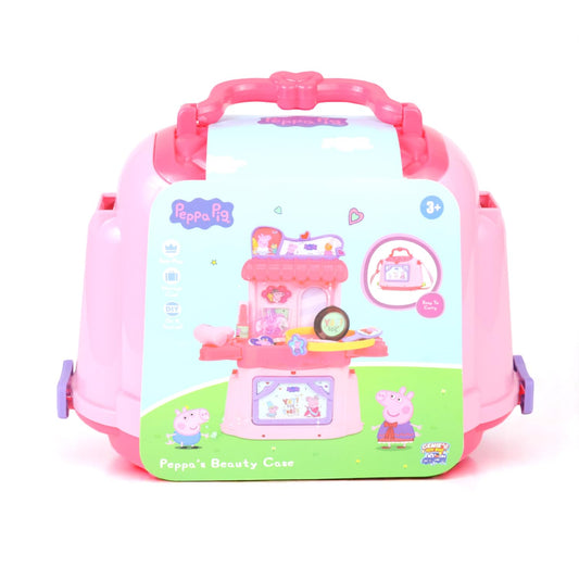 GENIE'S TOY BUS Peppa Pig Beauty Playset – Pretend Makeup & Hair Styling Toy with Mirror, Comb, Hair Clip, Dryer & Styling Tools Like Perfume & Lipstick I Official Licensed Peppa Pig Gift for Girls