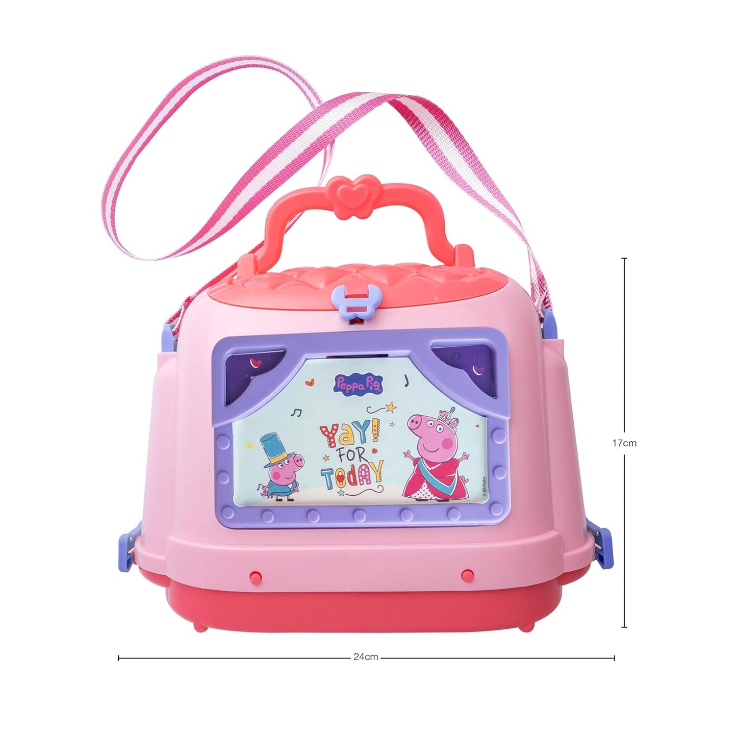 GENIE'S TOY BUS Peppa Pig Beauty Playset – Pretend Makeup & Hair Styling Toy with Mirror, Comb, Hair Clip, Dryer & Styling Tools Like Perfume & Lipstick I Official Licensed Peppa Pig Gift for Girls