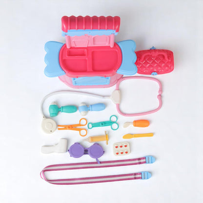 GENIE'S TOY BUS Peppa Pig Doctor Play Toyset| Official Licensed Medical Kit with Stethoscope, Thermometer & Accessories | Pretend Play Toy for Girls & Boys | Ages (3+)