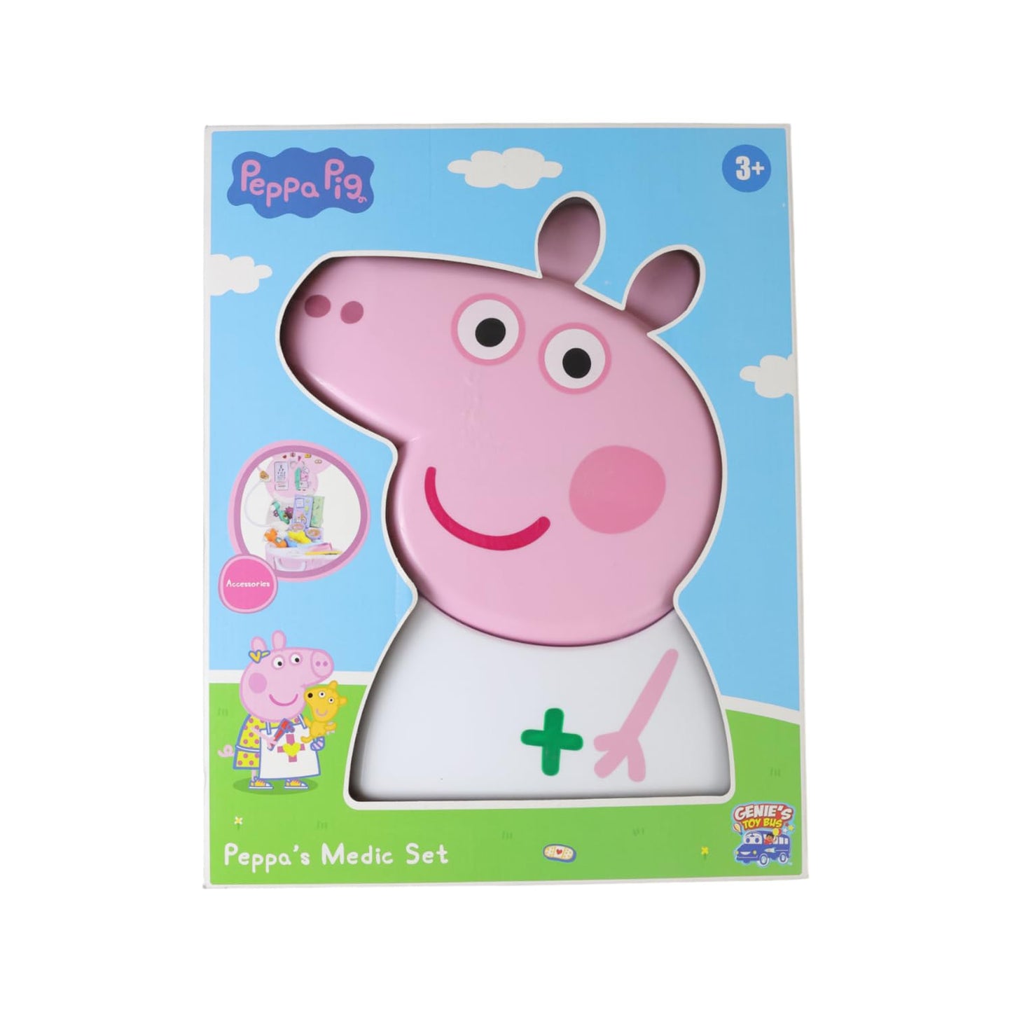 GENIE'S TOY BUS Peppa Pig Doctor Case Playset | Official Licensed Medical Kit with Stethoscope, Thermometer &15+ Accessories | Pretend Play Toy for Girls & Boys | Ages (3+) I Set for Kids