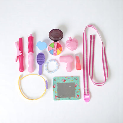 GENIE'S TOY BUS Peppa Pig Beauty Salon Playset – Official Licensed Pretend Play Makeup & Hair Styling Toy with Mirror, Comb & 20+ Accessories for Kids