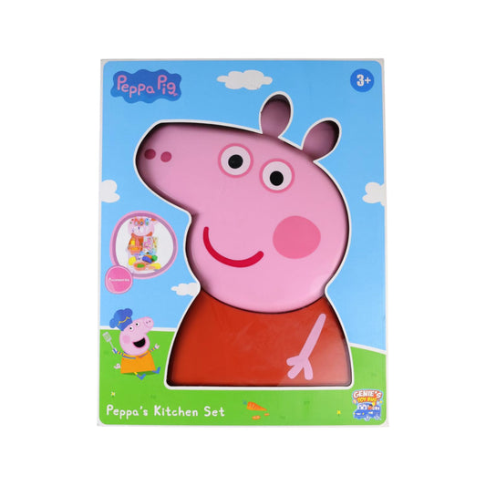 GENIE'S TOY BUS Peppa Pig Kitchen Playset–Official Licensed Pretend Play Cooking Toy with 20+ Accessories–Complete Interactive Kitchen Set with Accessories|Official Licensed Toy for Kids(Ages 3+)